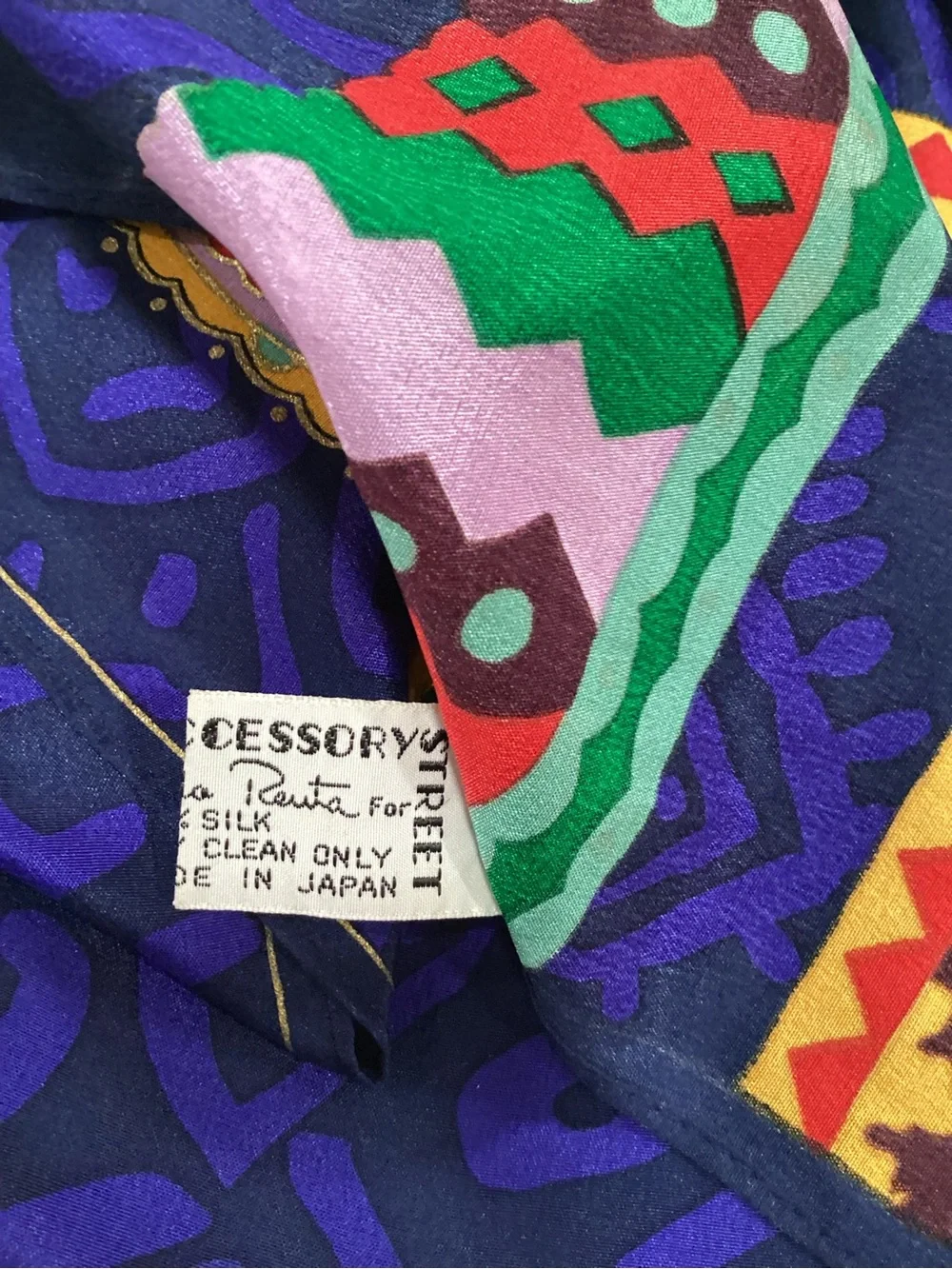 VTG Oscar de la Renta Silk Scarf in MIXED Vibrant colors